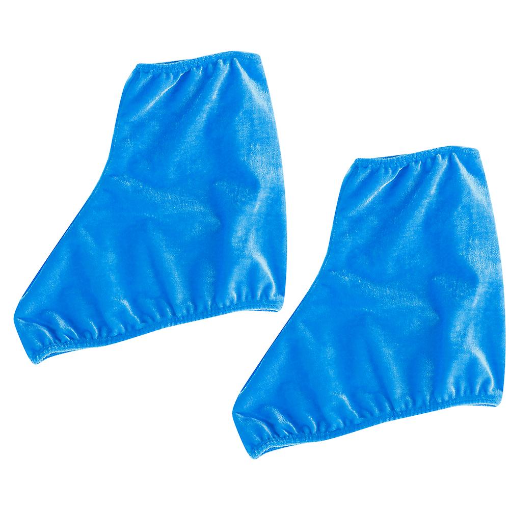 2pcs Soft Elastic Ice Skate Shoe Cover Portable Ice Skates Protective Cover Accessoryblue M