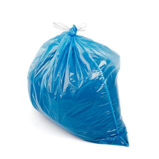 Aluf Plastics 13 Gal. 0.7 Mil Blue Drawstring Trash Bags 24 in. x 27 in. Pack of 60 for Home Kitchen and Office DS13BLT 24x27