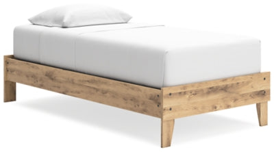 Signature Design by Ashley Larstin Rustic Platform Bed, Twin, Brown