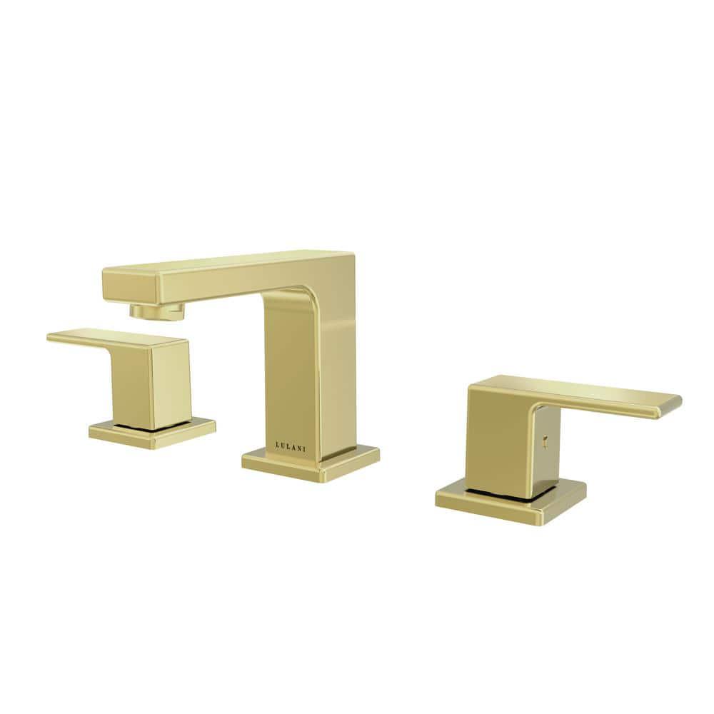 Lulani Capri 8 in Widespread 2Handle Bathroom Faucet in Champagne Gold