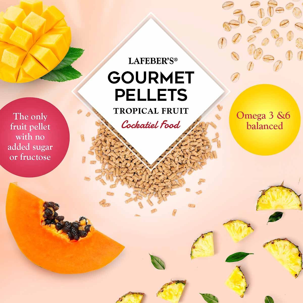 Lafeber Tropical Fruit Gourmet Pellets Cockatiel Bird Food