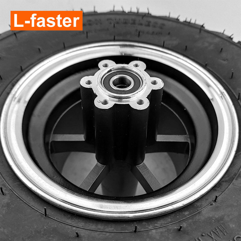 14.5 Inch Air Wheel Black oy Hub 12mm Bearing Diameter Tubeless 145/70 6 Pneumatic Tire For Electric Cart Scooter