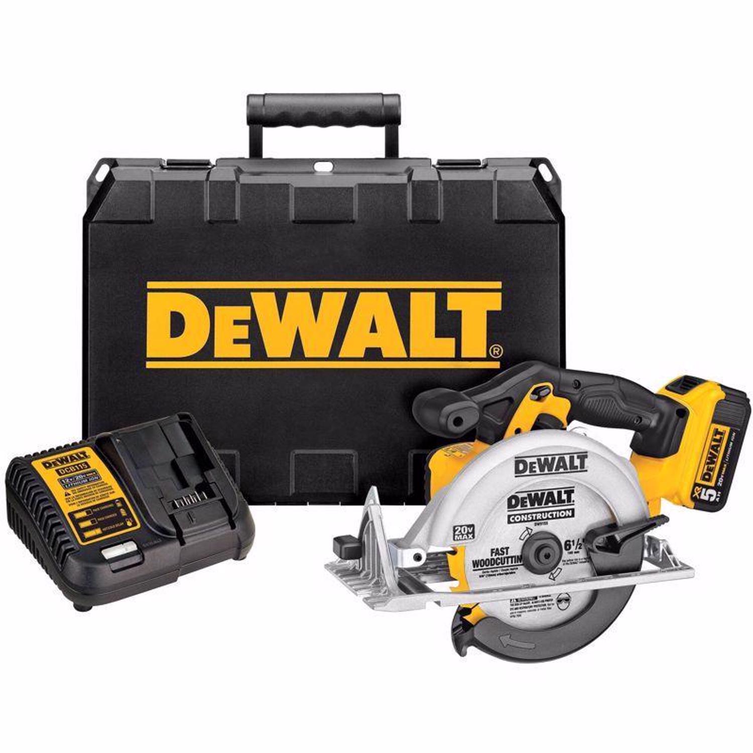 DW 20V MAX 6-1/2 in. Cordless Brushed Circular Saw Kit (Battery \u0026 Charger)