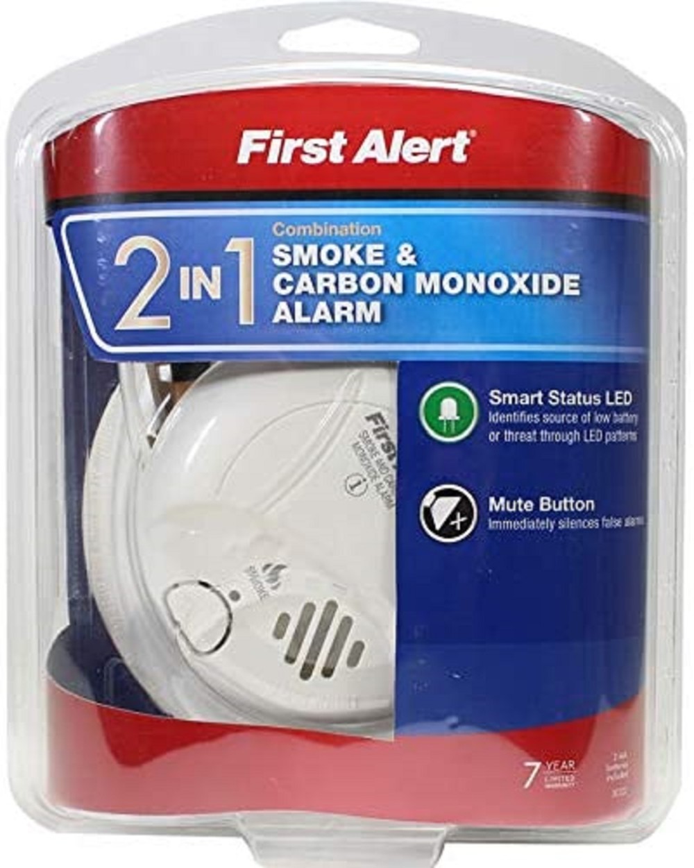 Smoke and Carbon Monoxide Combo Alarm， Battery-Operated ;