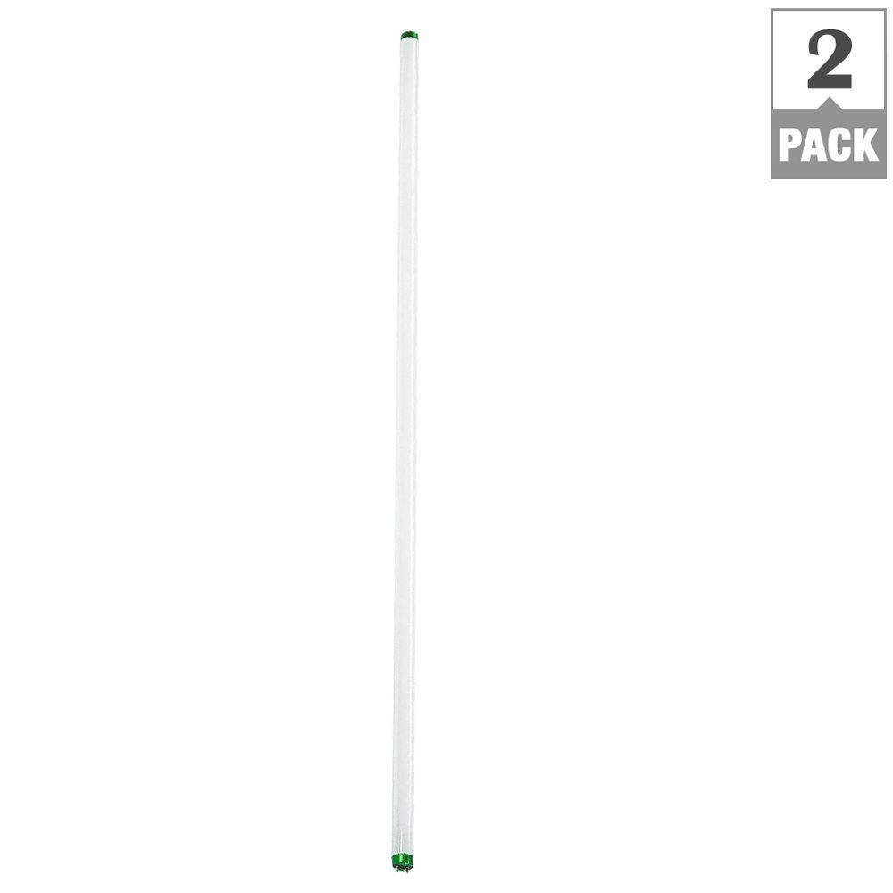 Philips 32-Watt 4 ft. T8 Alto Linear Fluorescent Tube Light Bulb Natural Light (5000K) (2-Pack) 409664