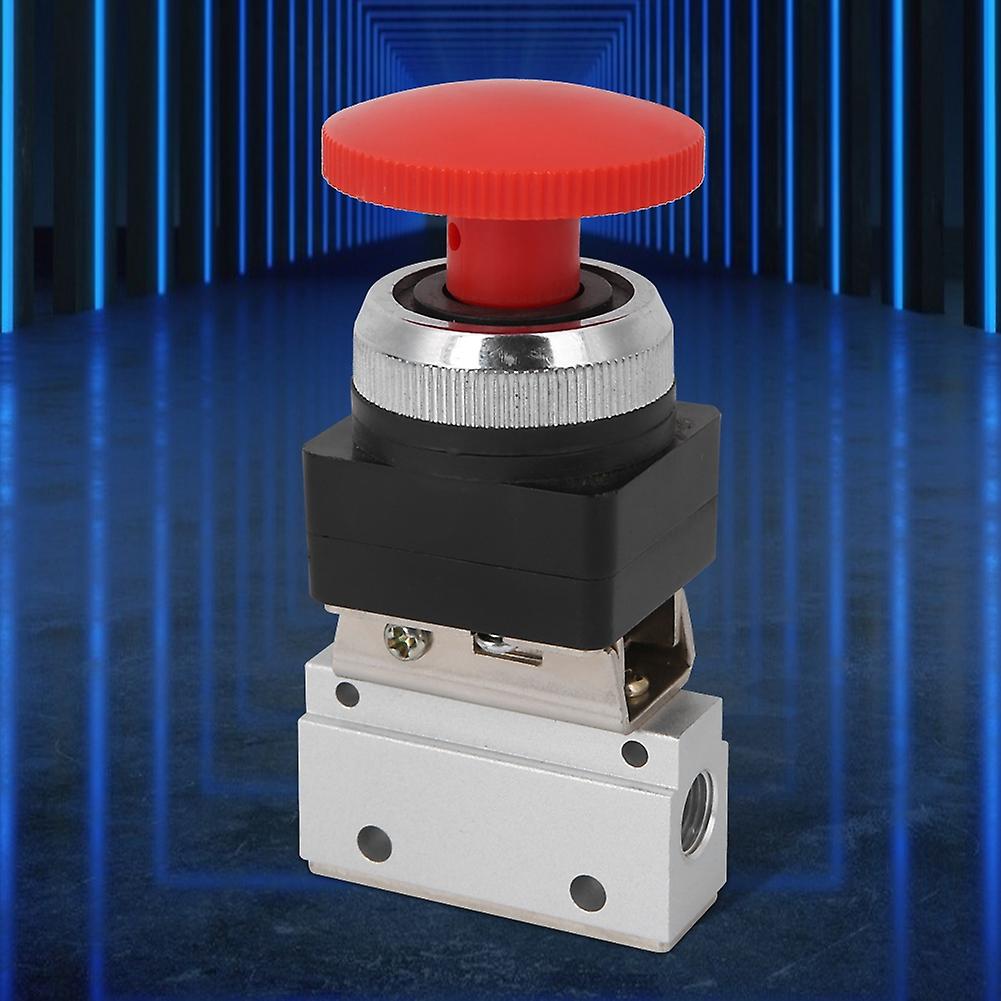 MOV-03EB G1/8 Thread MOV Mushroom Button Mechanical Valve 2-Way Air Mechanical Valve