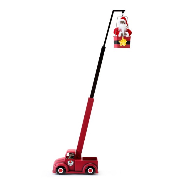 Santa Claus Cherry Picker Animated Musical Christmas Decoration