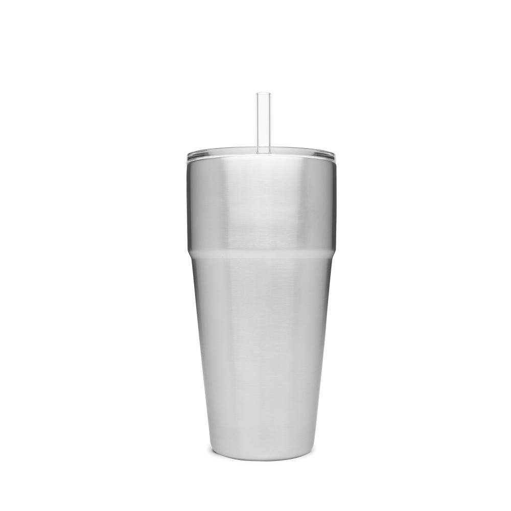 Yeti Rambler Stackable Cup with Straw Lid 26oz， Stainless Steel ;