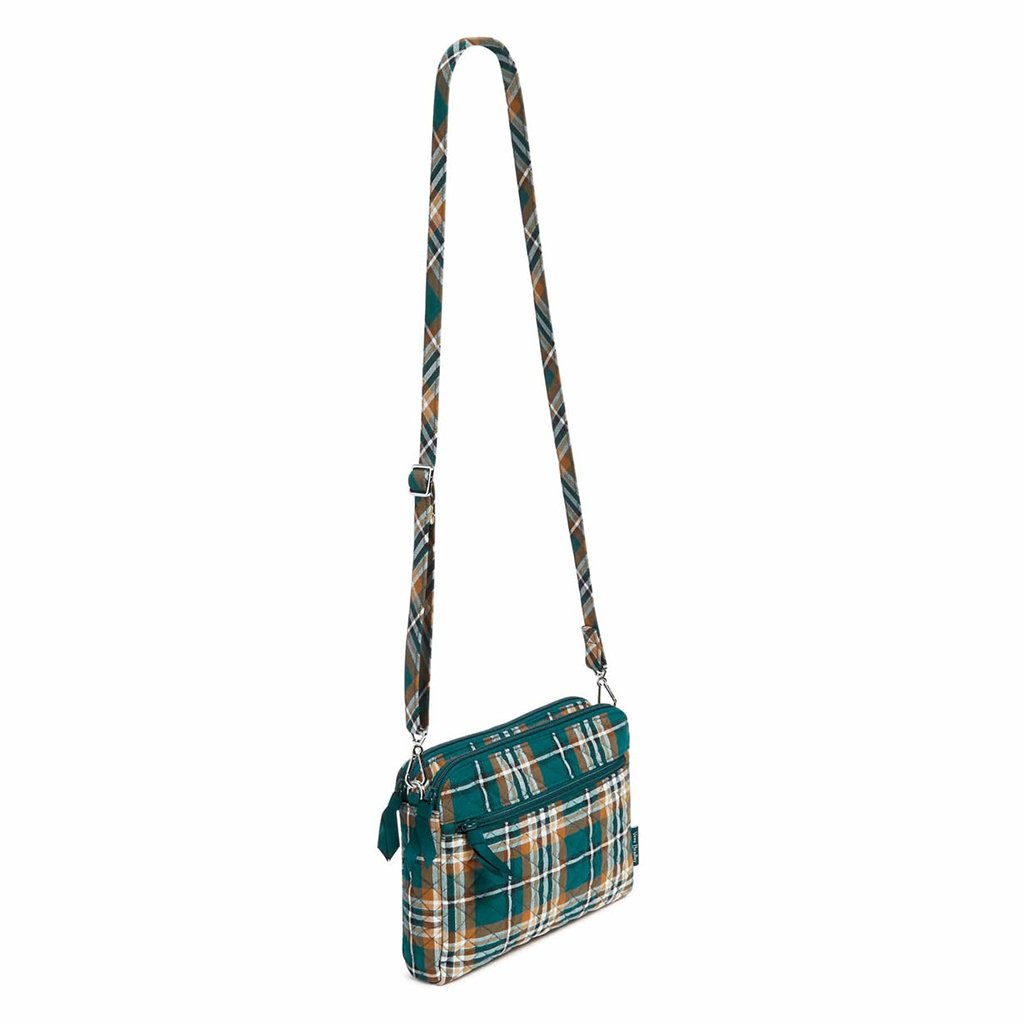 Vera Bradley  Triple Compartment Crossbody in Orchard Plaid