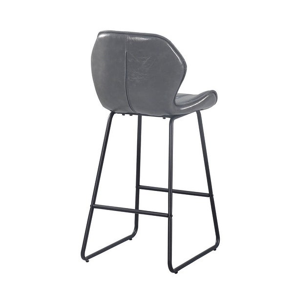 Set of 2 PU Leather Chair Counter Height Stools for Dining Room Kitchen