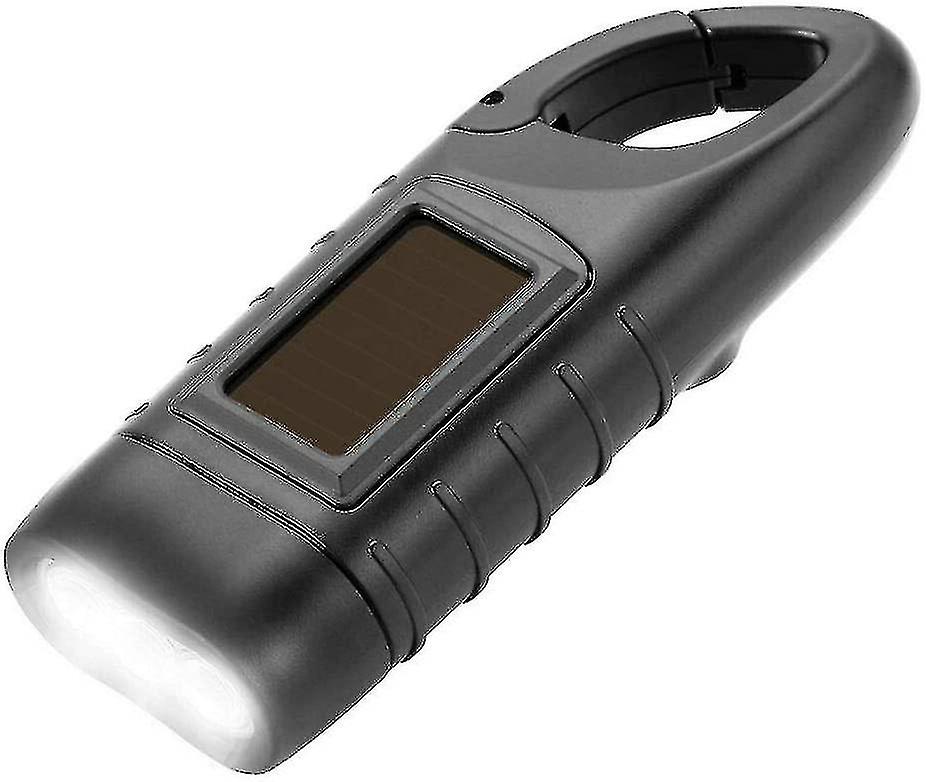 Emergency Flashlight Hand Crank. Portable Led Flashlight Hand Crank Solar Powered Dynamo