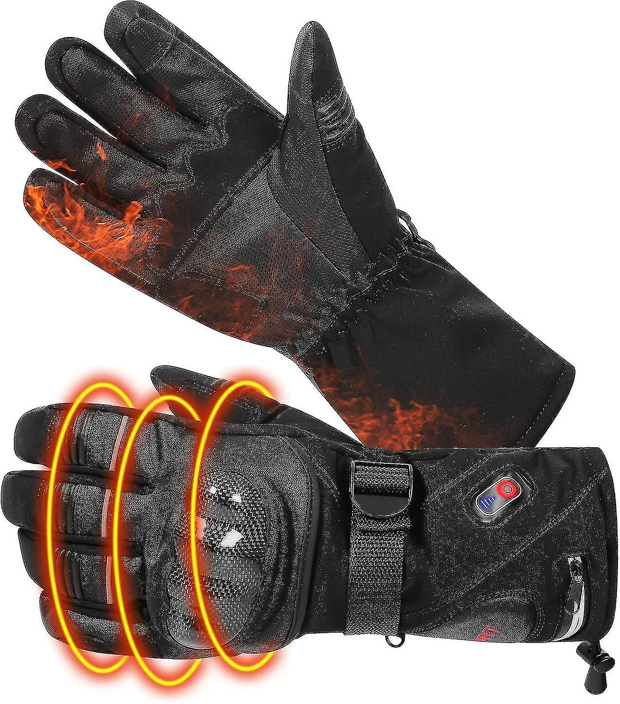 Heated Gloves With Heated Warm Skin Touch Screen Motorcycle Gloves Rechargeable Gloves Riding For Men And Women