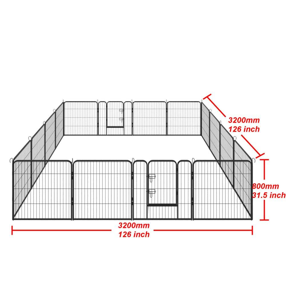 maocao hoom 0.0025-Acre Outdoor Wireless Folding Heavy-Duty Metal Pet Playpen DJ-C-W24138332