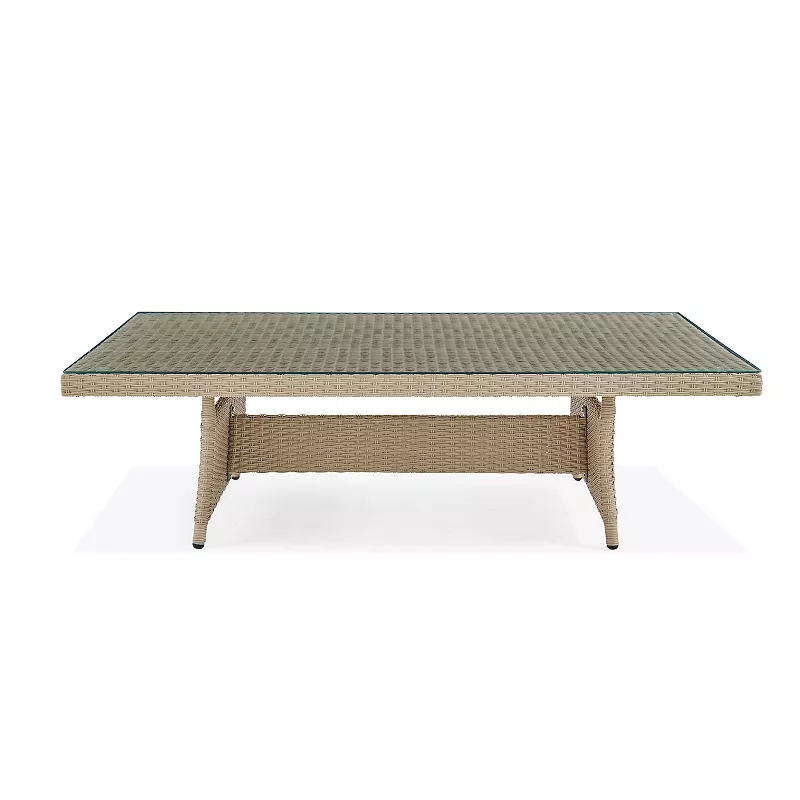 Alaterre Furniture Canaan All-Weather Wicker Coffee Table