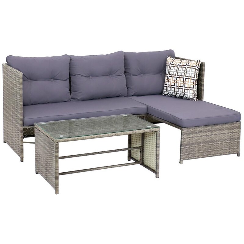 Ultimate Patio Outdoor Patio Sectional Sofa Set W/ Cushions