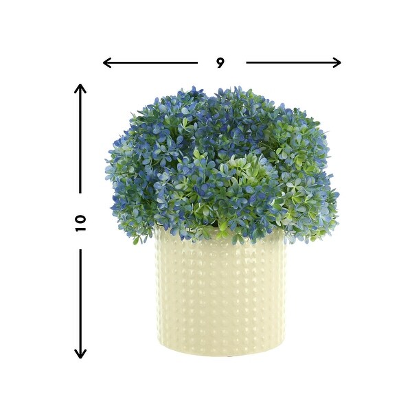 Hydrangea Floral Arrangement in a Ceramic Vase