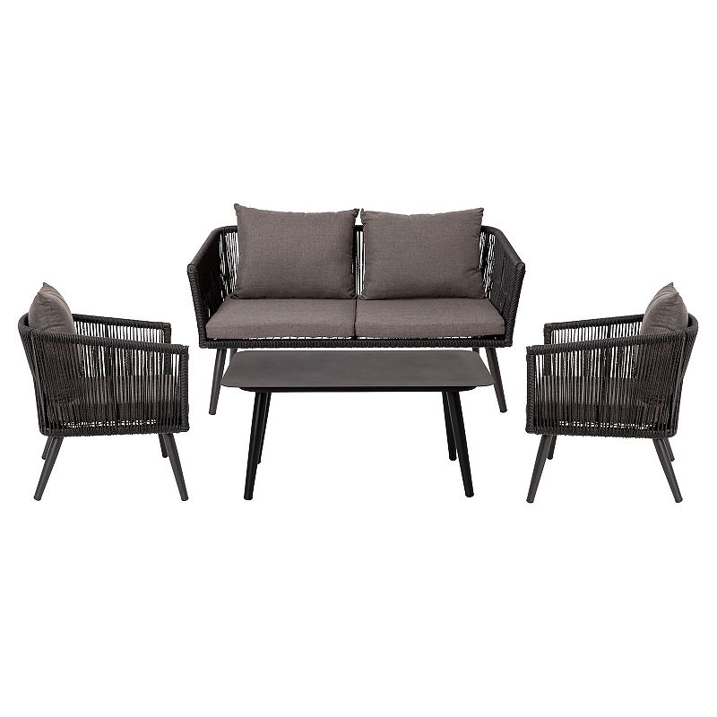 Flash Furniture Kierra All-Weather Patio Conversation 4-piece Set