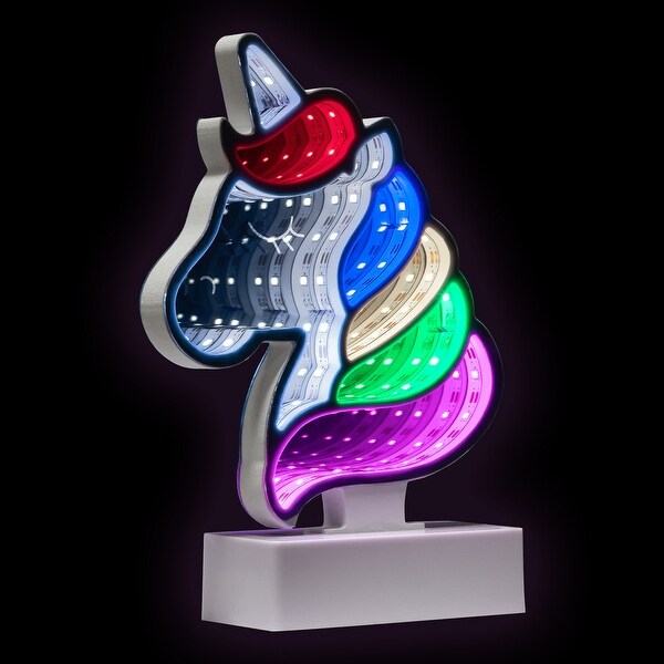 LED Lighted 3D Unicorn Infinity Mirror