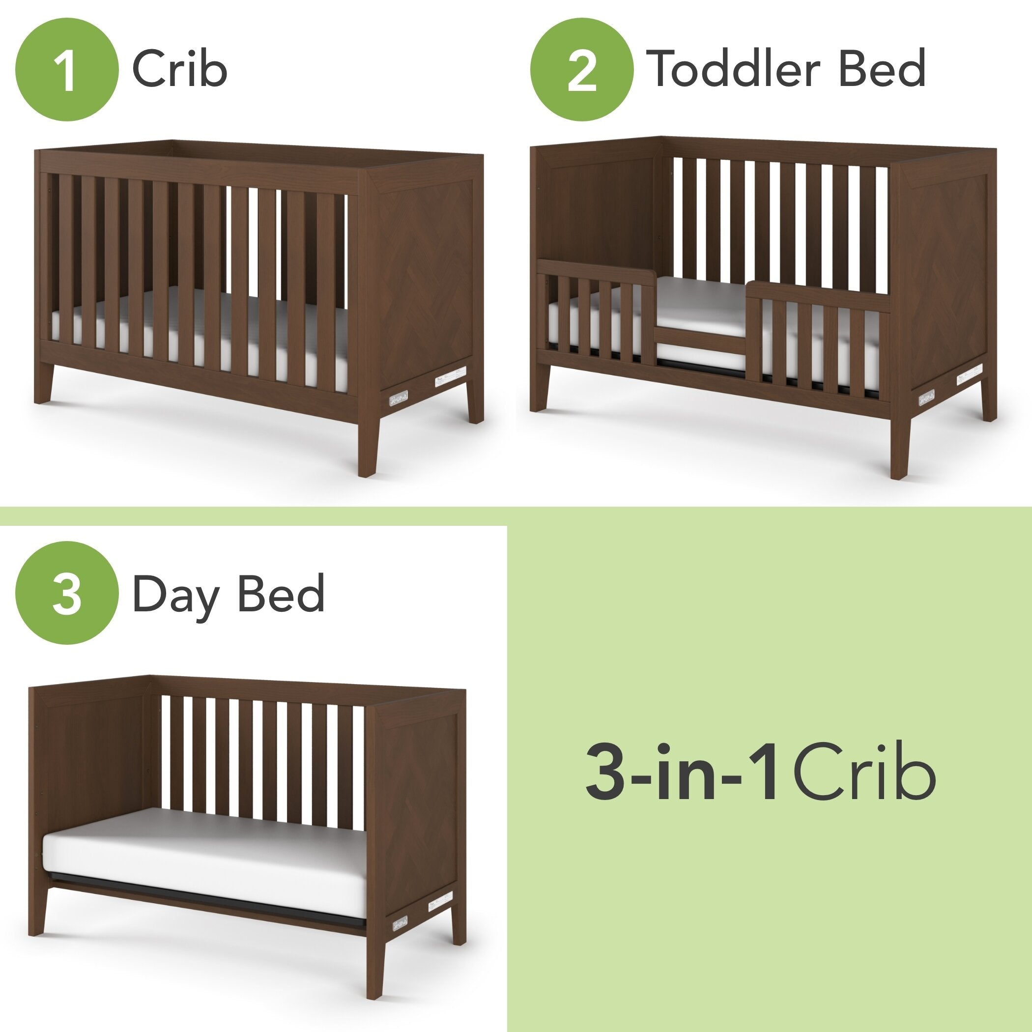 Child Craft 3-in-1 Baby Crib Kieran, Toasted Chestnut