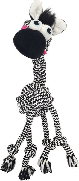 Frisco Zebra Rope Squeaky Dog Toy