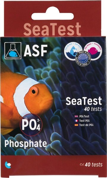 ASF SeaTest PO4- (Phosphate) Fish Aquarium Water Test Kit， 40 count