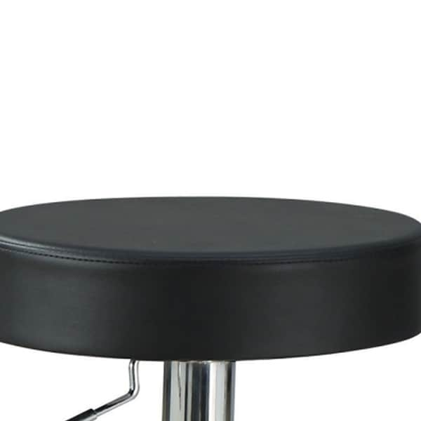 Stylish and Elegant Backless Adjustable Bar Stool， Black