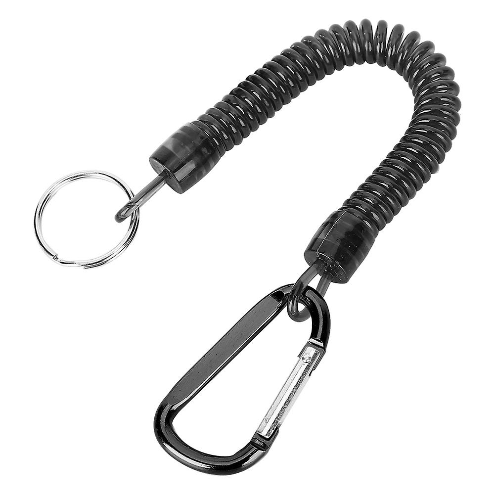 Missing Rope With Carabiner 90cm Flexible Connection Hanging Buckle Anti Lost Strap(black Hanging Buckle )