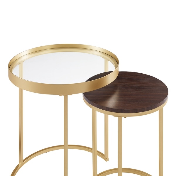 Middlebrook Contemporary Glass-Top Nesting Tables