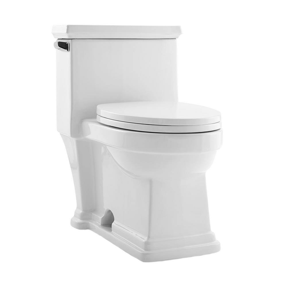 Swiss Madison Voltaire 1-Piece 1.28 GPF Single Flush Elongated Toilet in White Seat Included SM-1T114