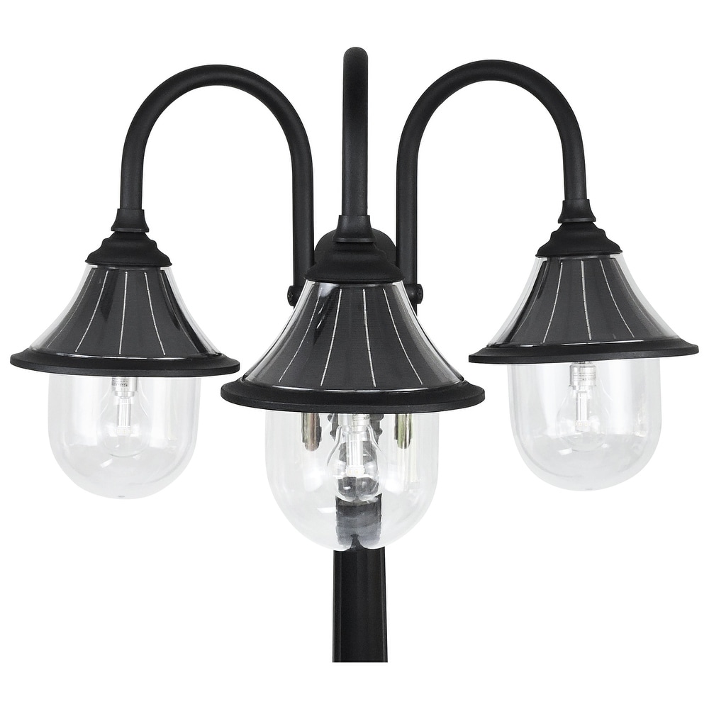 Orion Triple Head Lamp Post   Black   N/A