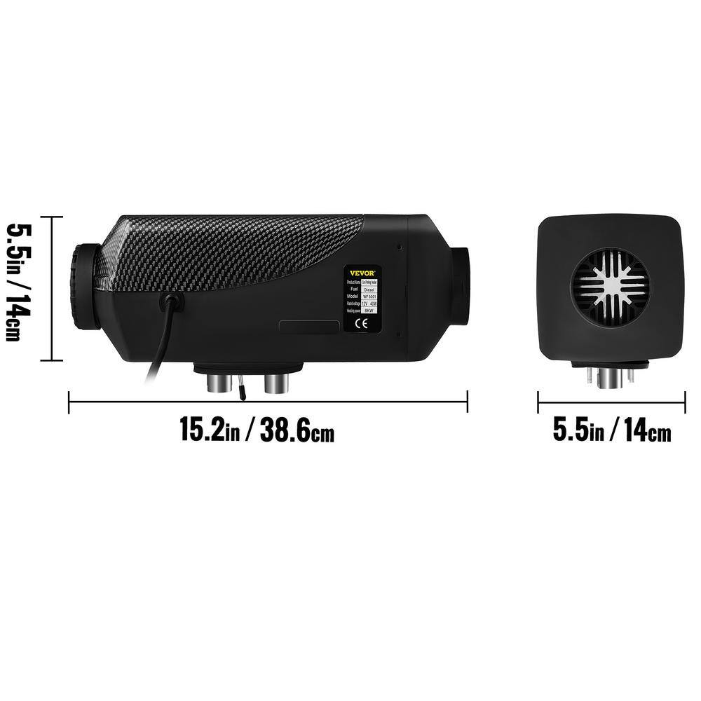 VEVOR 27200 BTU Diesel Air Heater 8KW Muffler Diesel Heater Remote Control with LCD Switch Parking Heater 12-Volt ZCJRQ12V8KWYJKGBKV0