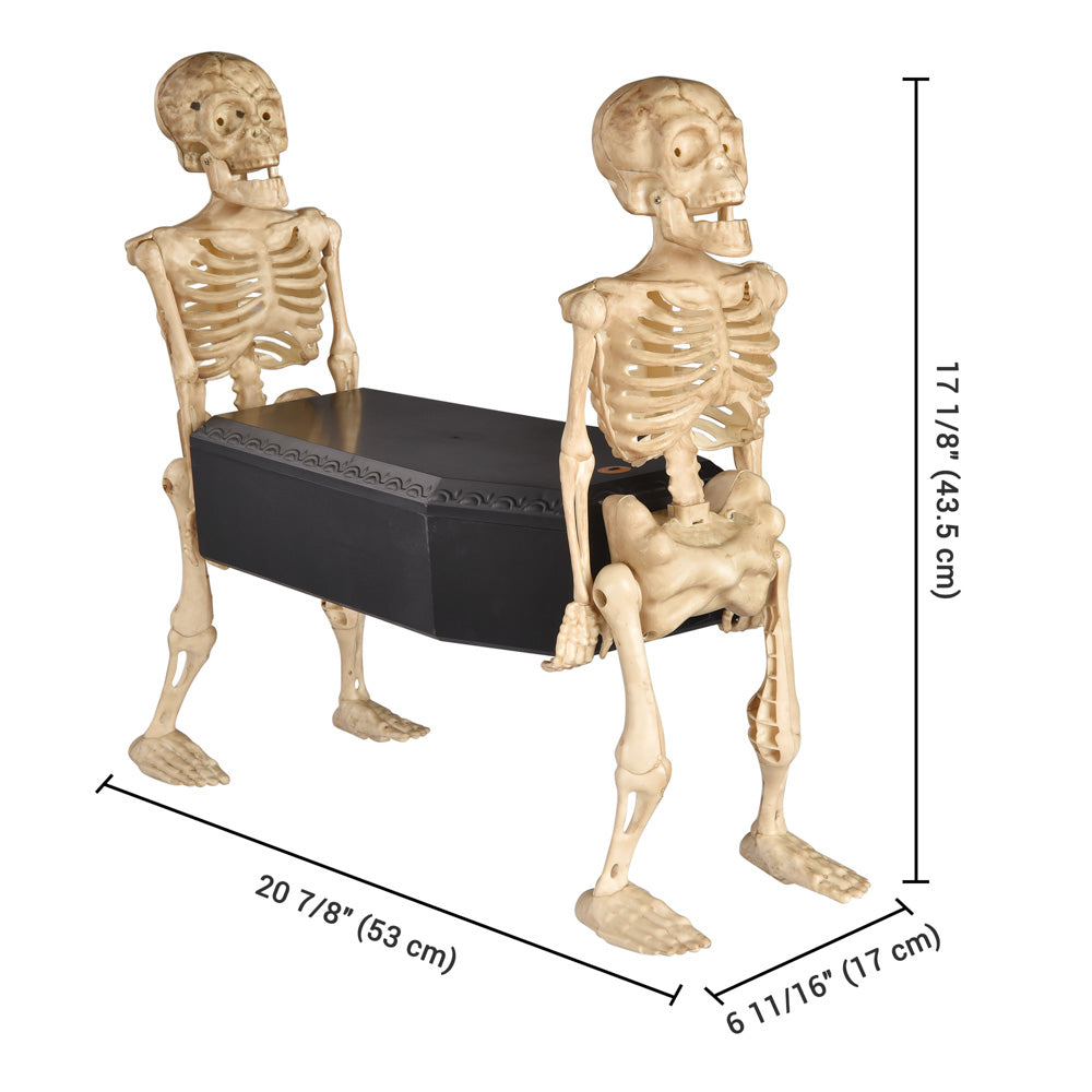 Yescom Animated Skeleton Carrying Coffin Sound Activated with Light