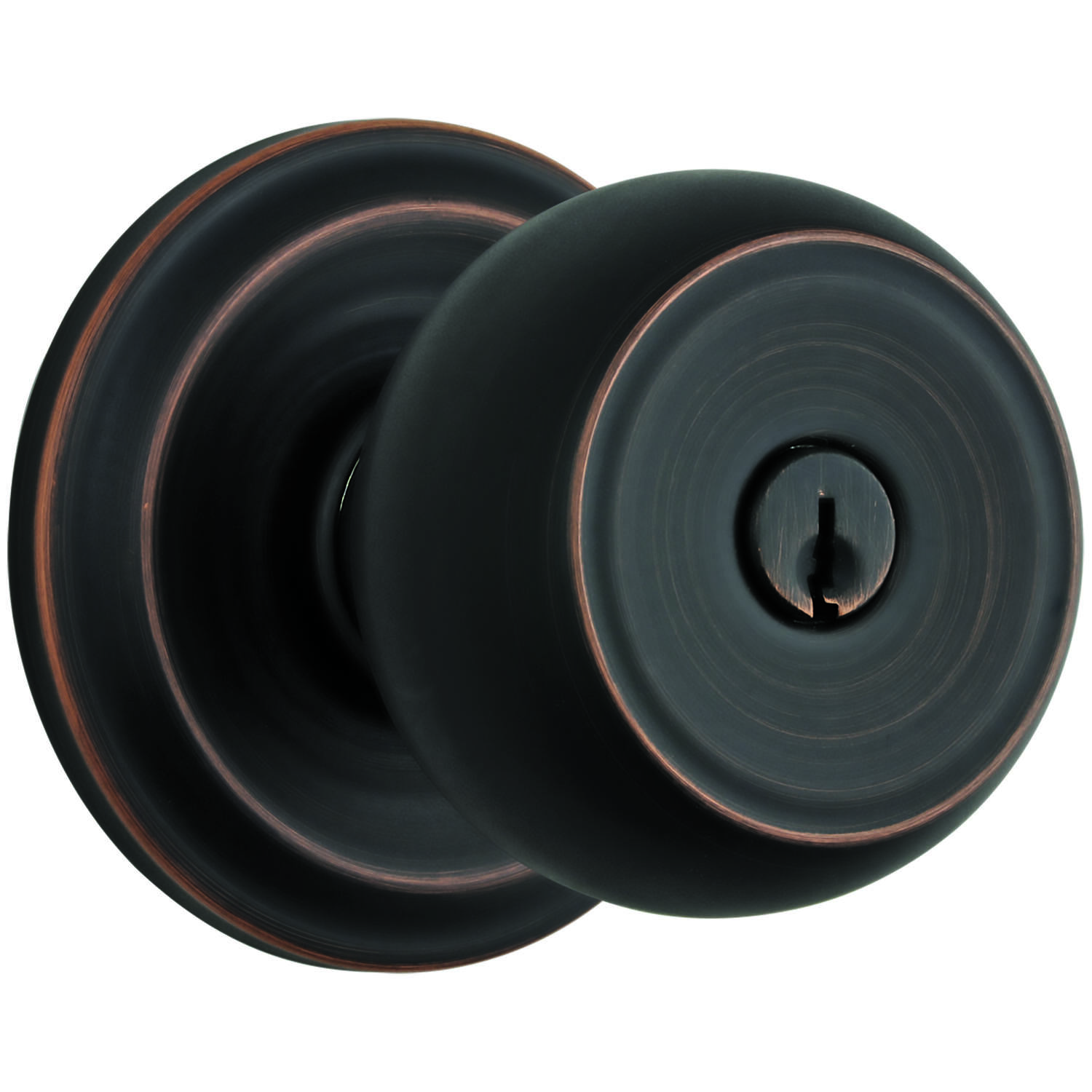 Brinks Push Pull Rotate Stafford Oil Rubbed Bronze Entry Knob KW1 1.75 in.