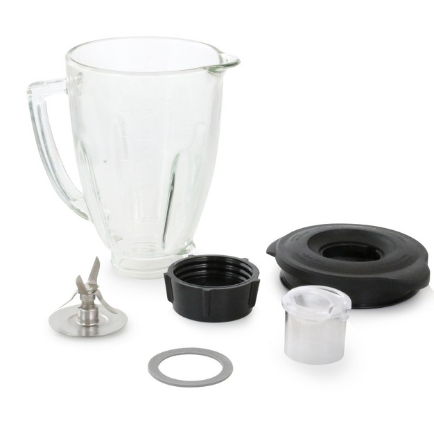 Better Chef 6 Piece 48 Oz Round Blender Glass Jar Replacement Parts And Accessories Kit