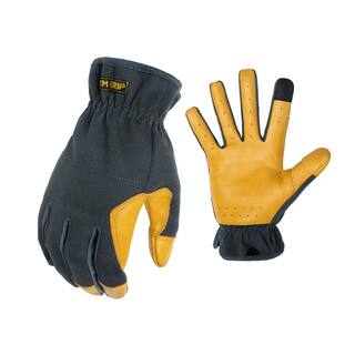 FIRM GRIP Large Duck Canvas Hybrid Leather Work Gloves 56327-010