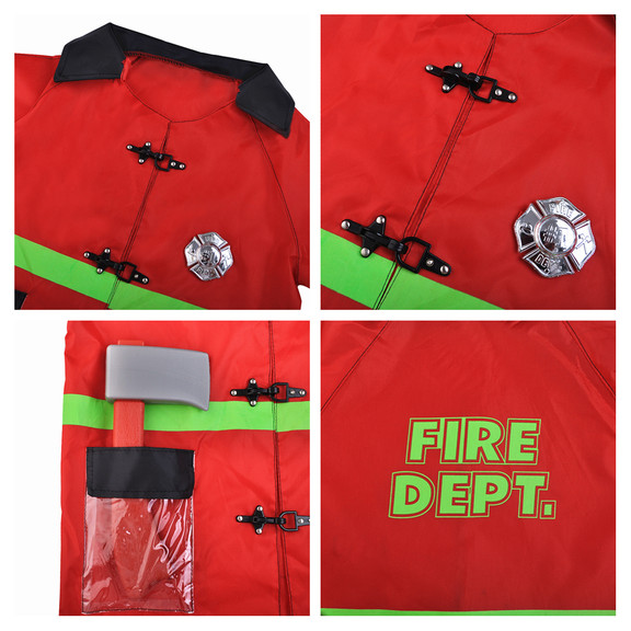 TOPTIE Fire Fighter Costume with Tools for Kids  C...