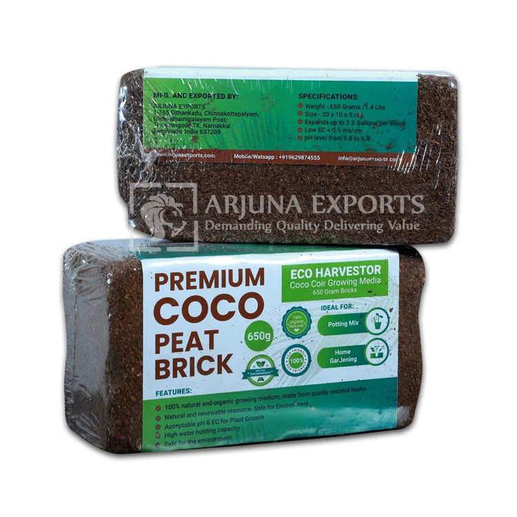 Huge Sale Supplier of Top Quality Coconut Coir Pith Block Coco Peat 650 Gram For Hobby Gardener