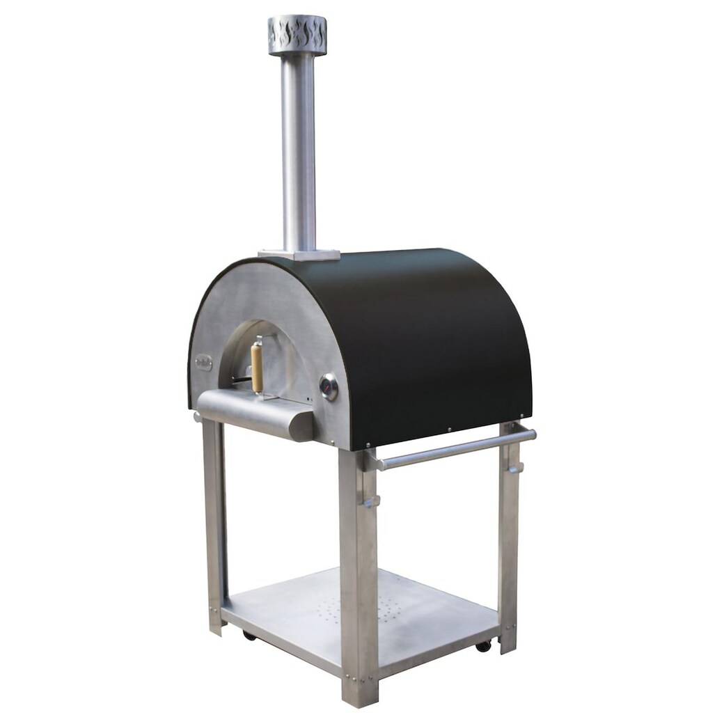 Bella Medio 28-Inch Outdoor Wood Fired Pizza Oven On Cart