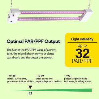 Feit Electric 24 in. 19-Watt White LED 3 Adjustable Spectrum Linkable Plant Grow Light Fixture White Adjustable Light GLP24ADJS19WLED