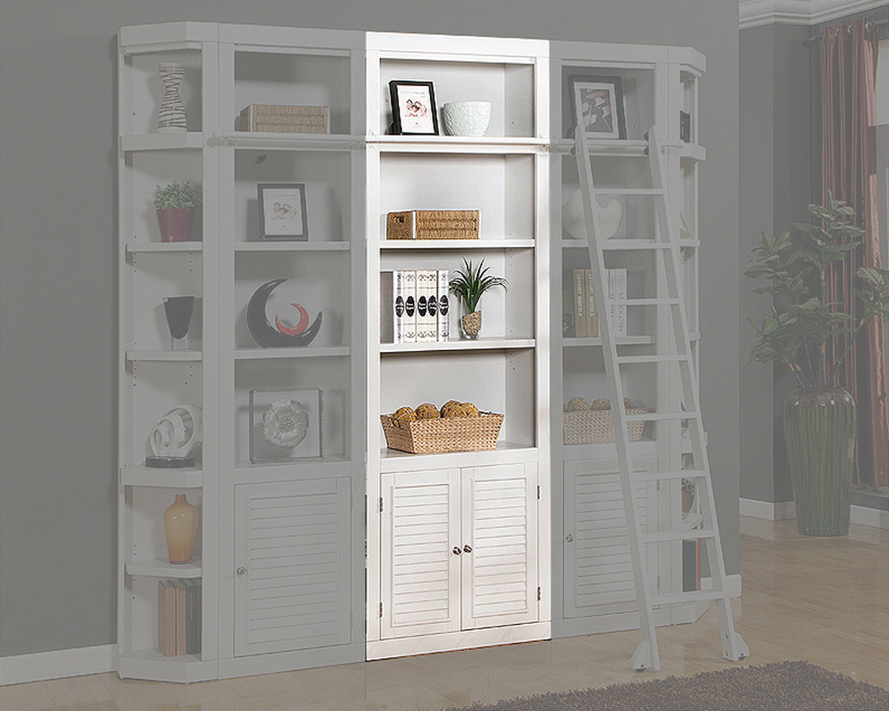 Parker House Boca 32 quotOpen Top Bookcase in Cottage White BOC 430 SPECIAL   Beach Style   Bookcases   by Massiano  Houzz