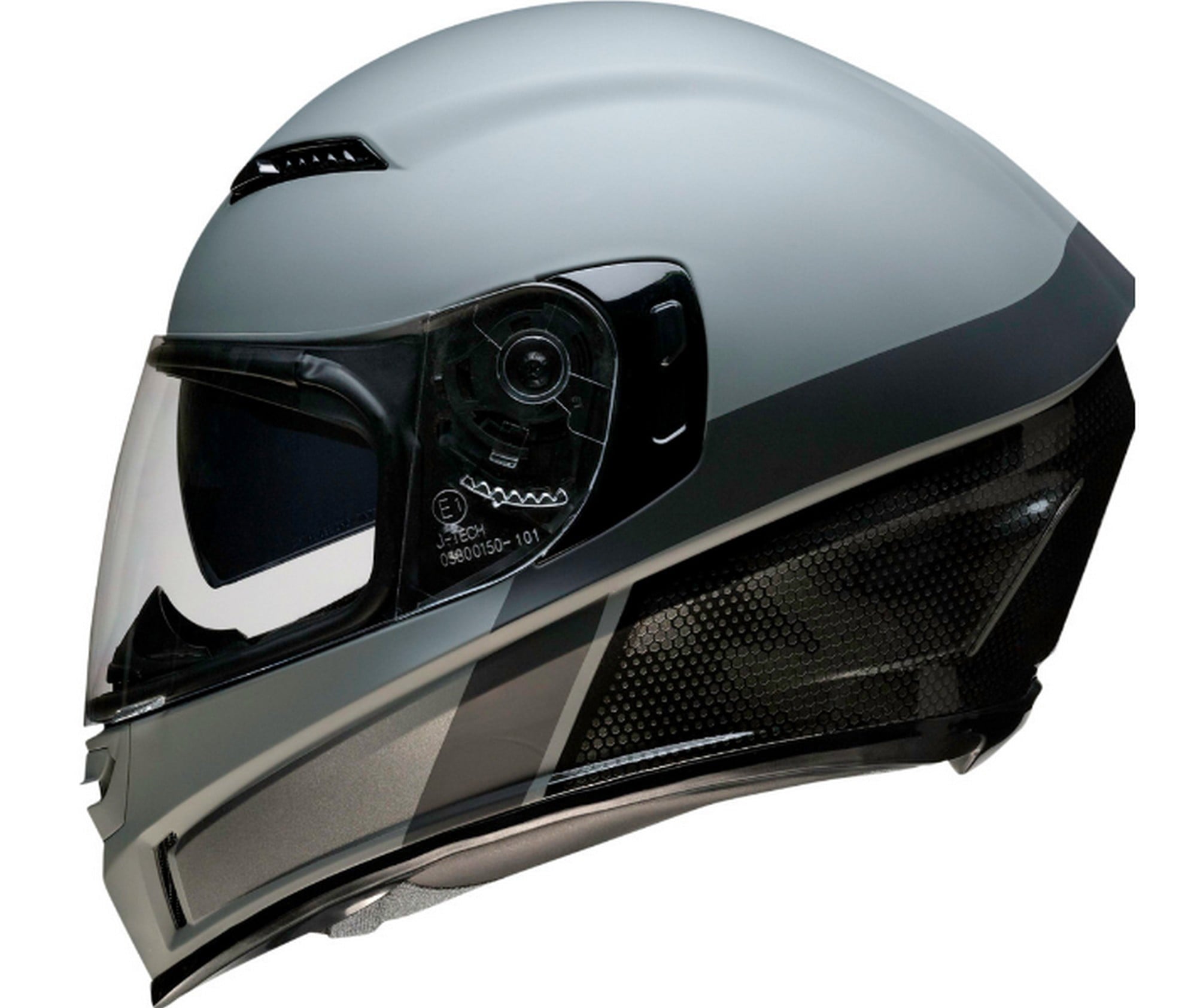 Z1R Jackal Avenge Motorcycle Helmet Gray/Black 3XL