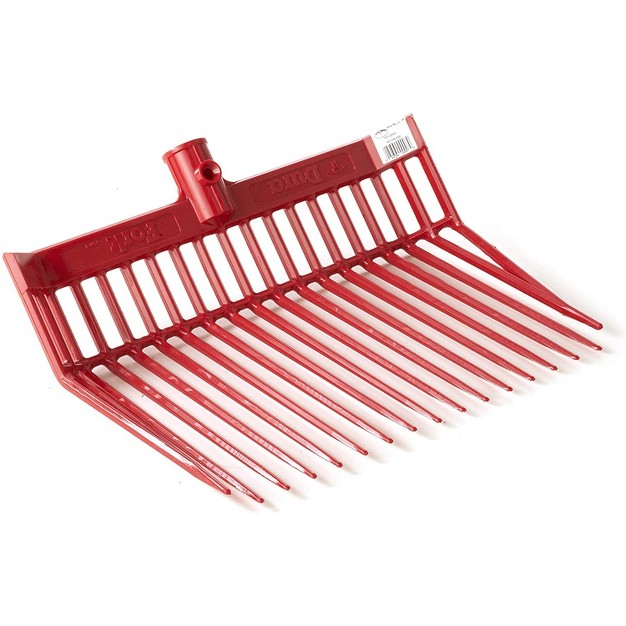 Little Giant Durafork Polycarbonate Attachable Pitchfork Replacement Head With Angled Tines Red 2 Pack