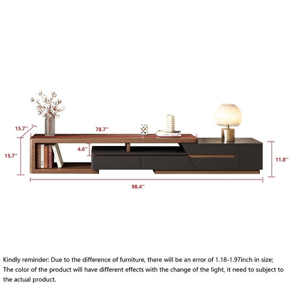 JASIWAY Modern Retractable TV Stand with Storage