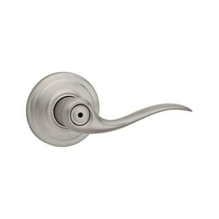 Kwikset Tustin Satin Nickel BedBath Door Lever with Microban Antimicrobial Technology 730TNL 15 CP