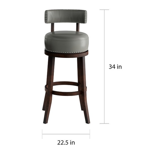 Copper Grove Rogers Faux Leather Swivel Barstool (Set of 2)