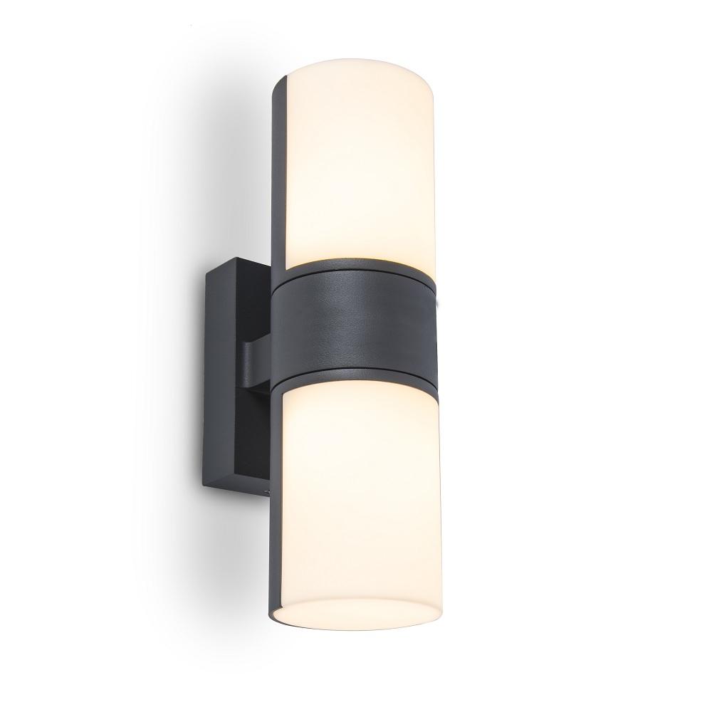 Lutec 5198101118 Cyra LED Anthracite Outdoor Modern Cylinder Rotational Up & Down Wall Light