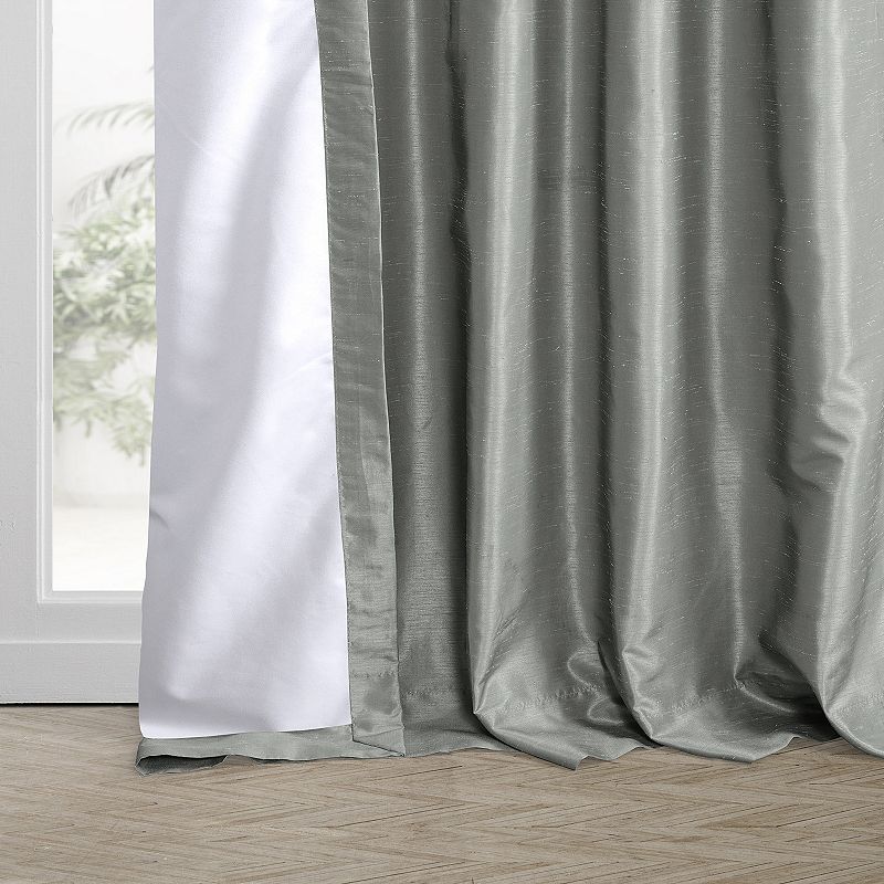 EFF Blackout Vintage Textured Faux Dupioni Window Curtain