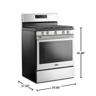 Maytag 5.0 cu. ft. Gas Range with 5th Oval Burner in Fingerprint Resistant Stainless Steel MGR6600FZ