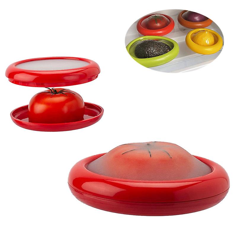 2Pcs Reusable Storage Containers for Fridge Fresh Stretch Pod for Tomatoes Silicone Food Savers