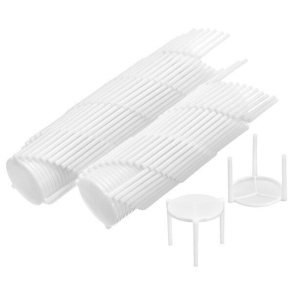 Pizza Saver Stand， 100pcs - Plastic Tripod Stack for Pizza Catering Box - White